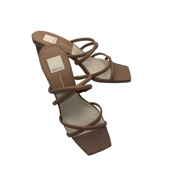 DOLCE VITA Women's Patsi Block Heel Sandal Women’s Size 10 M - Cafe Leather NWOB - Picture 4 of 10